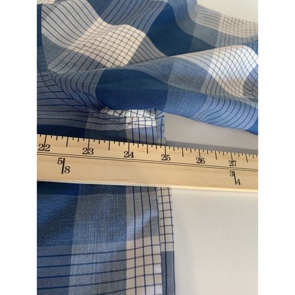 Orvis Mens XL‎ Short Sleeve Button Up Classic Collection Blue Plaid - Picture 7 of 8